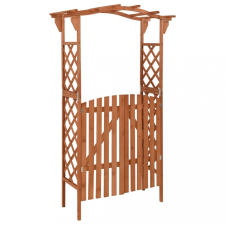 vidaXL tömör fenyőfa pergola kapuval 116 x 40 x 204 cm kerti bútor