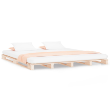 vidaXL tömör fenyőfa raklapágy 200 x 200 cm (821412) ágy és ágykellék