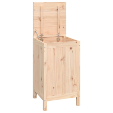 vidaXL tömör fenyőfa szennyestartó láda 44 x 44 x 76 cm (823574) bútor
