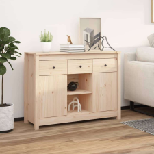 vidaXL tömör fenyőfa tálalószekrény 100 x 35 x 74,5 cm bútor