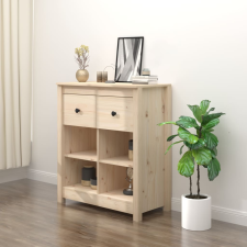 vidaXL tömör fenyőfa tálalószekrény 70 x 35 x 80 cm bútor