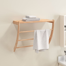 vidaXL tömör fenyőfa törülközőtartó 60 x 25,5 x 49 cm fürdőszoba kiegészítő