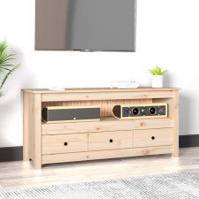 vidaXL tömör fenyőfa TV-szekrény 114x35x52 cm bútor