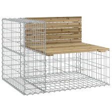 vidaXL tömör impergnált fenyőfa gabion kerti pad 92x71x65,5 cm (834382) kerti bútor