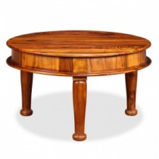 vidaXL Tömör kelet-indiai rózsafa dohányzóasztal 70 x 70 x 40 cm bútor