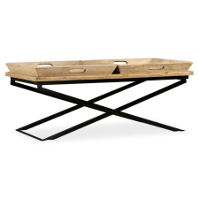 vidaXL tömör mangófa dohányzóasztal 110 x 55 x 42 cm bútor