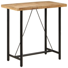 vidaXL tömör mangófa és vas bárasztal 110 x 55 x 107 cm bútor