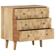 vidaXL tömör mangófa fiókos szekrény 70 x 35 x 70 cm (358184) bútor