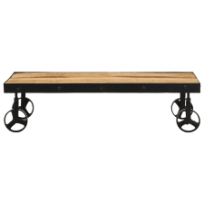 vidaXL tömör mangófa kerekes dohányzóasztal 100 x 55 x 26 cm (371683) bútor