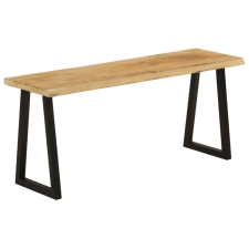 vidaXL Tömör mangófa pad természetes éllel 105 cm bútor