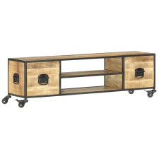vidaXL Tömör mangófa tv-szekrény 130 x 30 x 39 cm bútor