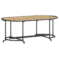vidaXL tömör nyers mangófa dohányzóasztal 110 x 55 x 40 cm bútor