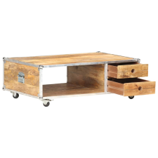 vidaXL tömör nyers mangófa dohányzóasztal 89 x 59 x 33 cm (323408) bútor