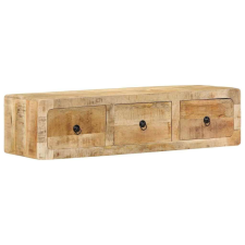 vidaXL tömör nyers mangófa falra szerelhető TV-szekrény 100x32x25 cm bútor