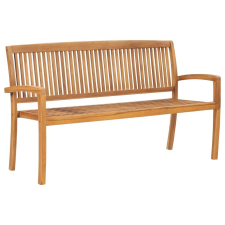 vidaXL Tömör Teakfa Kerti Pad Párnával - 159 cm kerti bútor