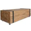 vidaXL tömör tíkfa dohányzóasztal 110 x 45 x 38 cm