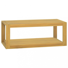 vidaXL Tömör tíkfa falra szerelhető fürdőszobaszekrény 90 x 45 x 35 cm fürdőszoba bútor