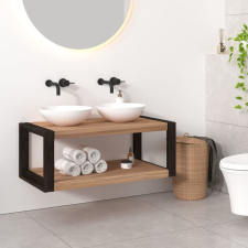 vidaXL tömör tíkfa fürdőszobaszekrény 90 x 45 x 35 cm fürdőszoba bútor