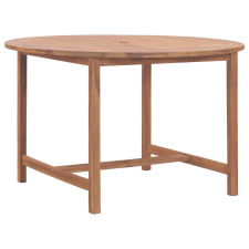 vidaXL tömör tíkfa kerti étkezőasztal Ø110 x 75 cm kerti bútor