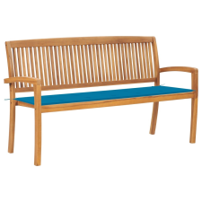 vidaXL tömör tíkfa rakásolható kerti pad párnával 159 cm kerti bútor