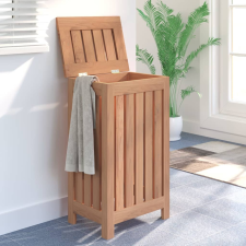 vidaXL tömör tíkfa szennyestartó 35 x 25 x 60 cm bútor
