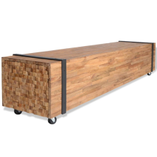 vidaXL tömör tíkfa TV-állvány 110 x 30 x 32,5 cm bútor