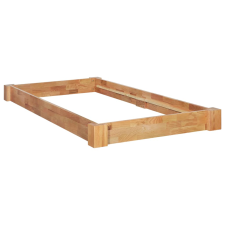 vidaXL tömör tölgyfa ágykeret 90 x 200 cm (247256) ágy és ágykellék