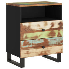 vidaXL tömör újrahasznosított és szerelt fa éjjeliszekrény 50x33x62 cm (350666) bútor