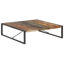 vidaXL tömör újrahasznosított fa dohányzóasztal 140 x 140 x 40 cm bútor