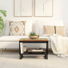 vidaXL tömör újrahasznosított fa dohányzóasztal 60 x 50 x 40 cm bútor