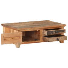 vidaXL tömör újrahasznosított fa dohányzóasztal 90 x 50 x 31 cm (320384) bútor