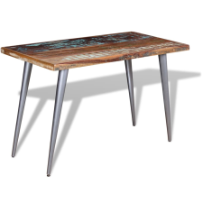 vidaXL tömör újrahasznosított fa étkezőasztal 120 x 60 x 76 cm (244242) bútor