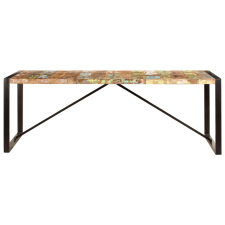 vidaXL tömör újrahasznosított fa étkezőasztal 220 x 100 x 75 cm (247409) bútor