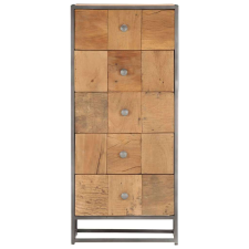 vidaXL Tömör újrahasznosított fa fiókos szekrény 45 x 30 x 100 cm bútor