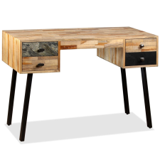 vidaXL tömör újrahasznosított fa íróasztal 110 x 50 x 76 cm (245402) bútor
