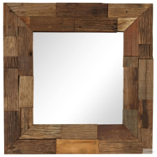 vidaXL Tömör újrahasznosított fa keretű tükör 50 x 50 cm bútor