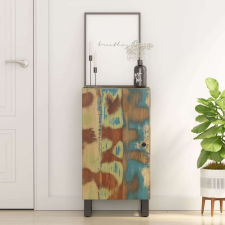 vidaXL tömör újrahasznosított fa tálalószekrény ajtóval 40x31x75 cm bútor