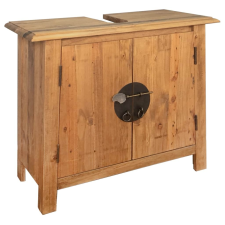 vidaXL tömör újrahasznosított fenyőfa pipereszekrény 70 x 32 x 63 cm fürdőszoba bútor