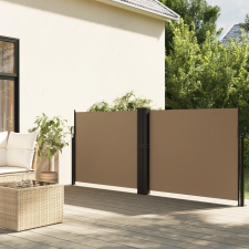 vidaXL topszínű behúzható oldalsó napellenző 100 x 600 cm kerti bútor