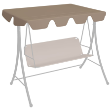vidaXL tópszínű csere ponyva kerti hintaágyhoz 150/130 x 70/105 cm kerti bútor