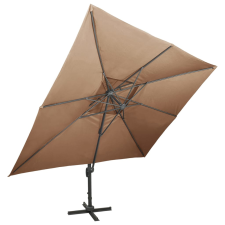 vidaXL tópszínű dupla tetejű konzolos napernyő 400 x 300 cm (312375) kerti bútor