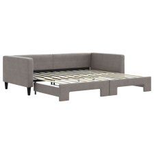 vidaXL tópszínű kihúzható szövet heverő 100 x 200 cm (3196586) ágy és ágykellék
