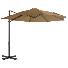 vidaXL topszínű kültéri napernyő hordozható talppal kerti bútor