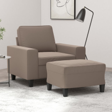 vidaXL Tópszínű mikroszálas szövet kanapéfotel lábtartóval 60 cm bútor