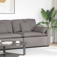 vidaXL tópszínű moduláris kanapé karfás végmodul párnákkal 100 cm bútor