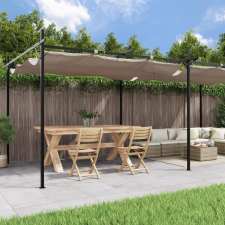 vidaXL tópszínű pergola behúzható tetővel 589 x 292 x 230 cm kerti bútor