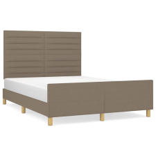 vidaXL tópszínű szövet ágykeret fejtámlával 140x190 cm (3125134) ágy és ágykellék