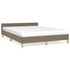 vidaXL tópszínű szövet ágykeret fejtámlával 140x190 cm (347411) ágy és ágykellék