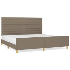 vidaXL tópszínű szövet ágykeret fejtámlával 200x200 cm (3125166) ágy és ágykellék