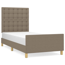 vidaXL tópszínű szövet ágykeret fejtámlával 80x200 cm (3125337) ágy és ágykellék